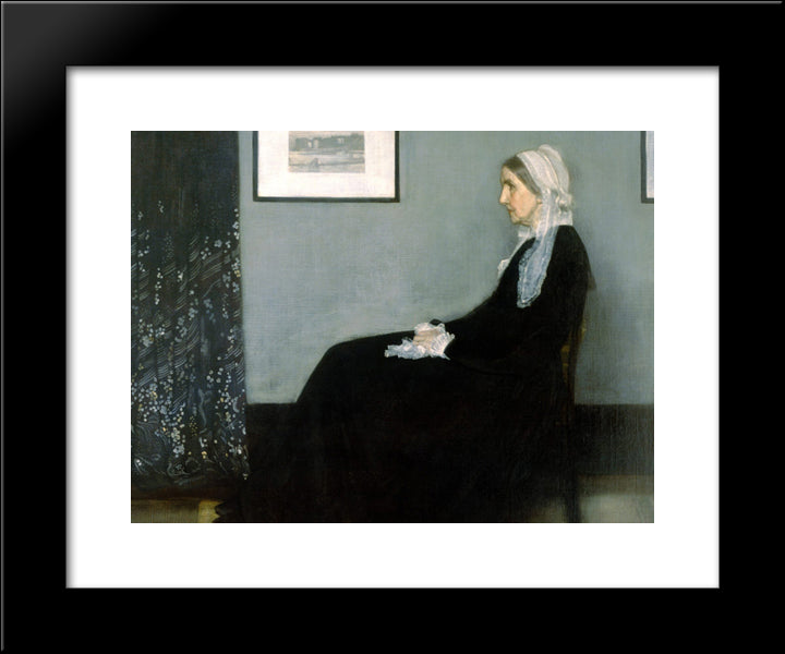 Arrangement In Grey And Black No.1, Portrait Of The Artist'S Mother 20x24 Black Modern Wood Framed Art Print Poster by Whistler, James McNeill