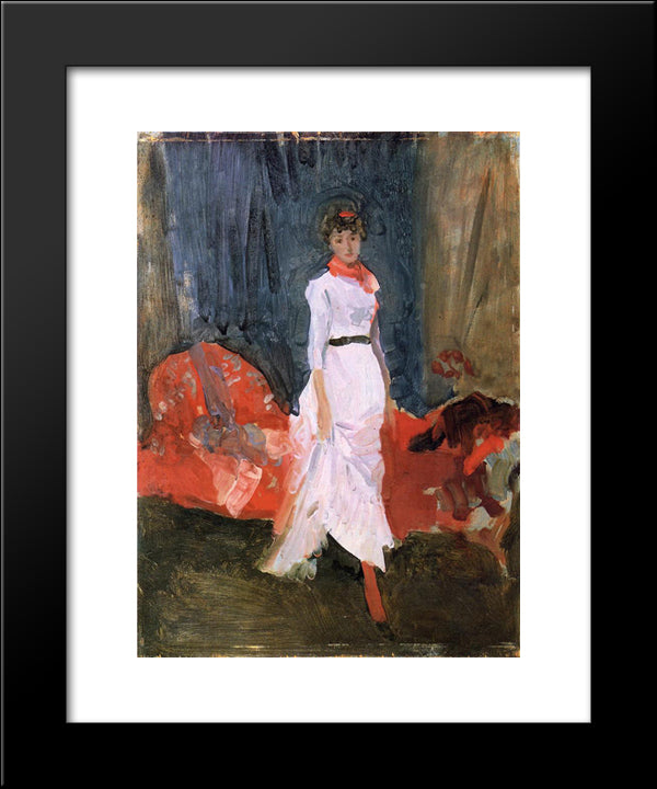 Arrangement In Pink, Red And Purple 20x24 Black Modern Wood Framed Art Print Poster by Whistler, James McNeill