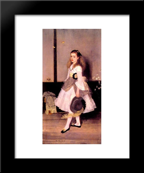 Harmony In Gray And Green Miss Cicely Alexander 20x24 Black Modern Wood Framed Art Print Poster by Whistler, James McNeill