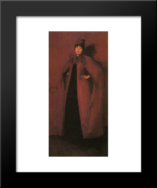 Harmony In Red Lamplight 20x24 Black Modern Wood Framed Art Print Poster by Whistler, James McNeill