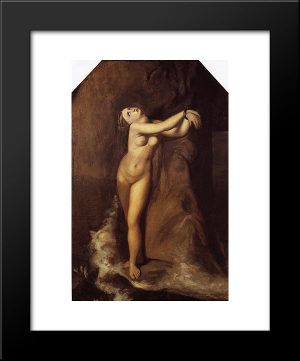 Ingres, Roger Deliverant Angelique 20x24 Black Modern Wood Framed Art Print Poster by Whistler, James McNeill