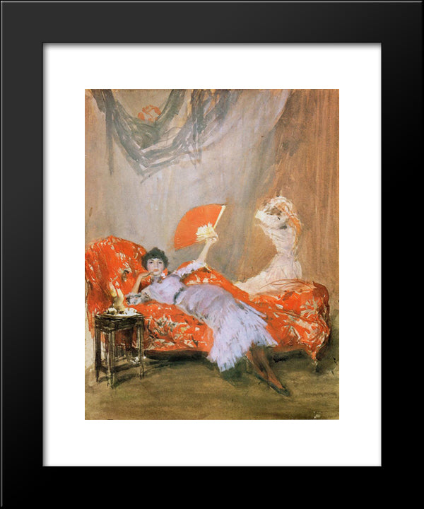 Milly Finch 20x24 Black Modern Wood Framed Art Print Poster by Whistler, James McNeill