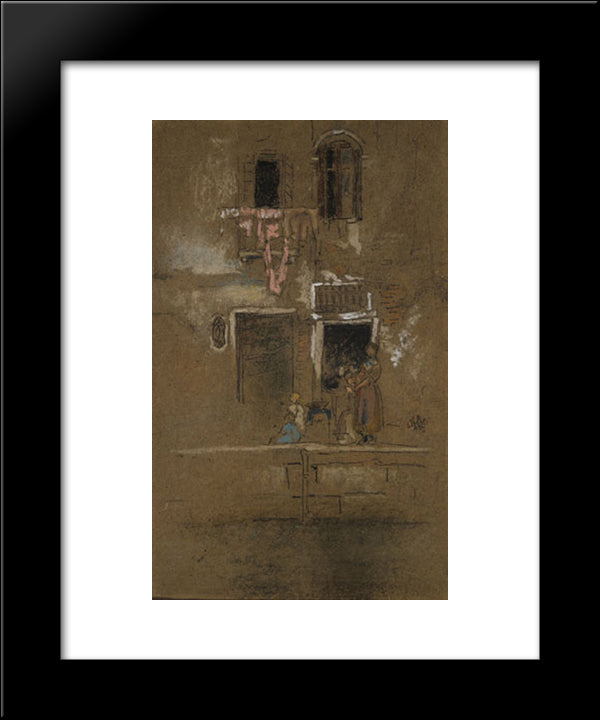 Note In Pink And Brown 20x24 Black Modern Wood Framed Art Print Poster by Whistler, James McNeill