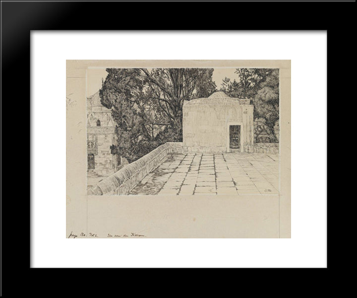 A Corner Of The Haram 20x24 Black Modern Wood Framed Art Print Poster by Tissot, James
