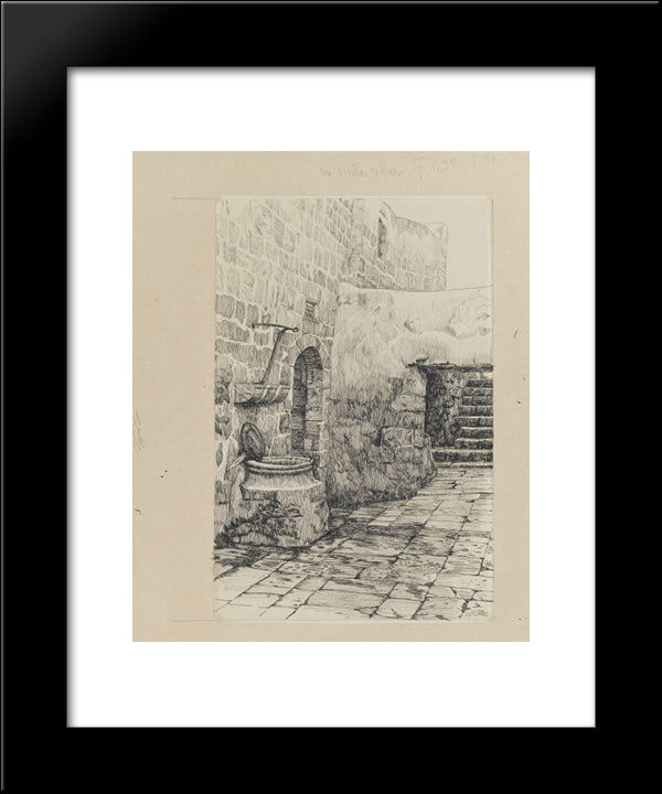 An Old Cistern 20x24 Black Modern Wood Framed Art Print Poster by Tissot, James