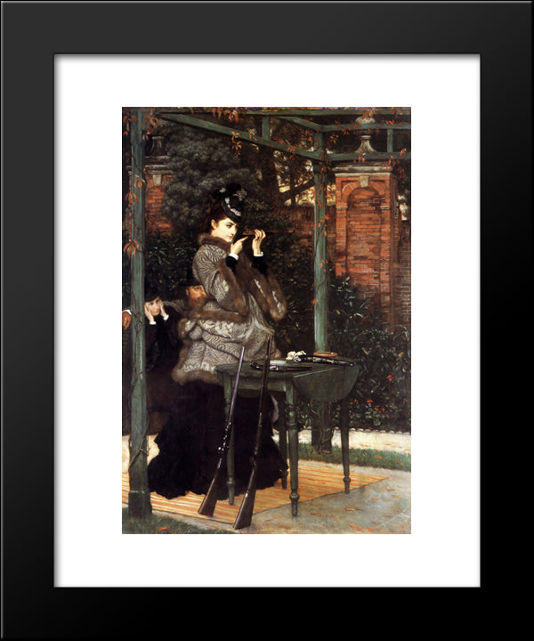 At The Rifle Range 20x24 Black Modern Wood Framed Art Print Poster by Tissot, James