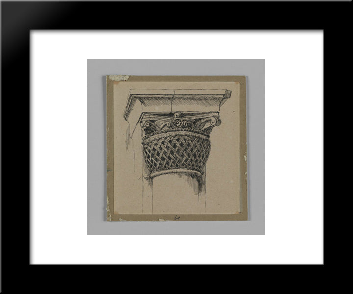 Capital From The Mosque Of El Aksa 20x24 Black Modern Wood Framed Art Print Poster by Tissot, James