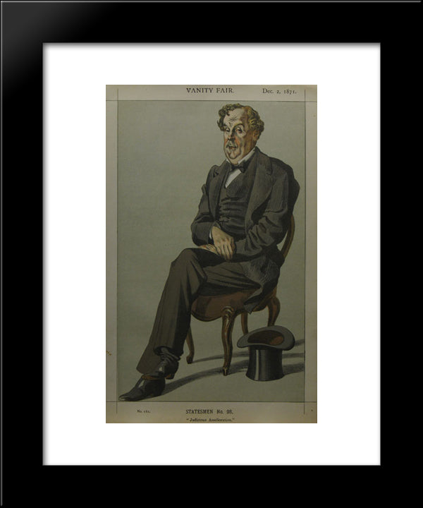 Caricature Of Alexander Baillie Cochrane M.P. 20x24 Black Modern Wood Framed Art Print Poster by Tissot, James