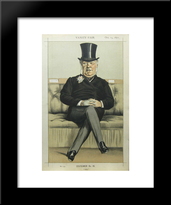 Caricature Of Henry William Eaton M.P. 20x24 Black Modern Wood Framed Art Print Poster by Tissot, James