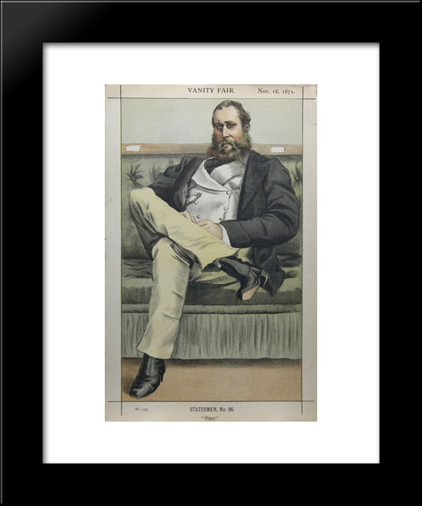 Caricature Of Lionel Dawson Damer M.P. 20x24 Black Modern Wood Framed Art Print Poster by Tissot, James