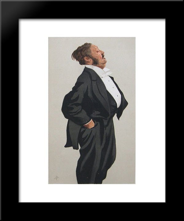 Caricature Of Mr Lionel Lawson 20x24 Black Modern Wood Framed Art Print Poster by Tissot, James