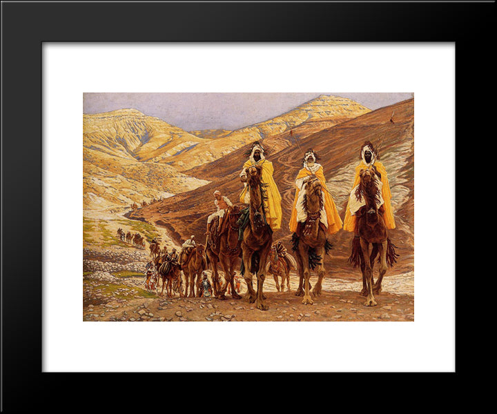 Journey Of The Magi 20x24 Black Modern Wood Framed Art Print Poster by Tissot, James