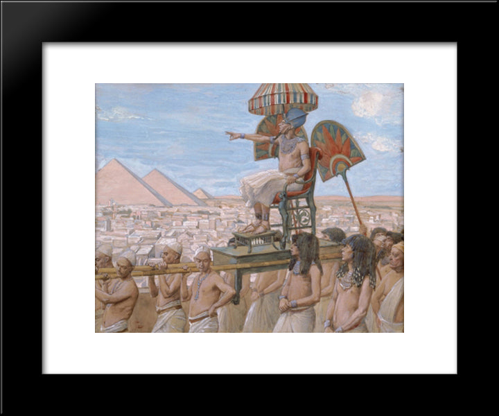 Pharaoh Notes The Importance Of The Jewish People 20x24 Black Modern Wood Framed Art Print Poster by Tissot, James