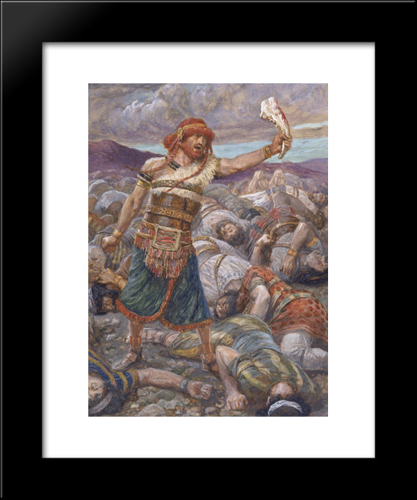 Samson Slays A Thousand Men 20x24 Black Modern Wood Framed Art Print Poster by Tissot, James