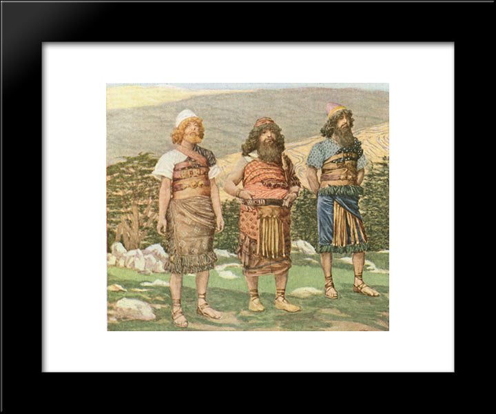 Shem, Ham And Japheth 20x24 Black Modern Wood Framed Art Print Poster by Tissot, James
