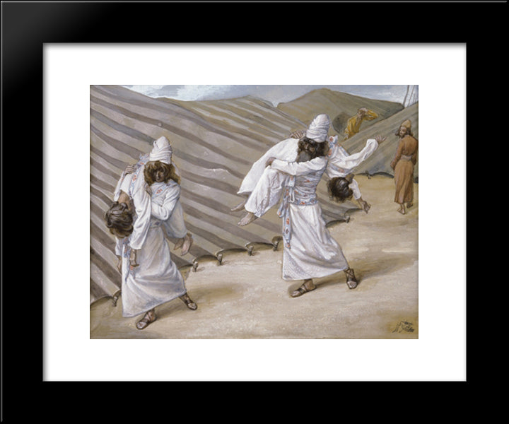 The Dead Bodies Carried Away 20x24 Black Modern Wood Framed Art Print Poster by Tissot, James