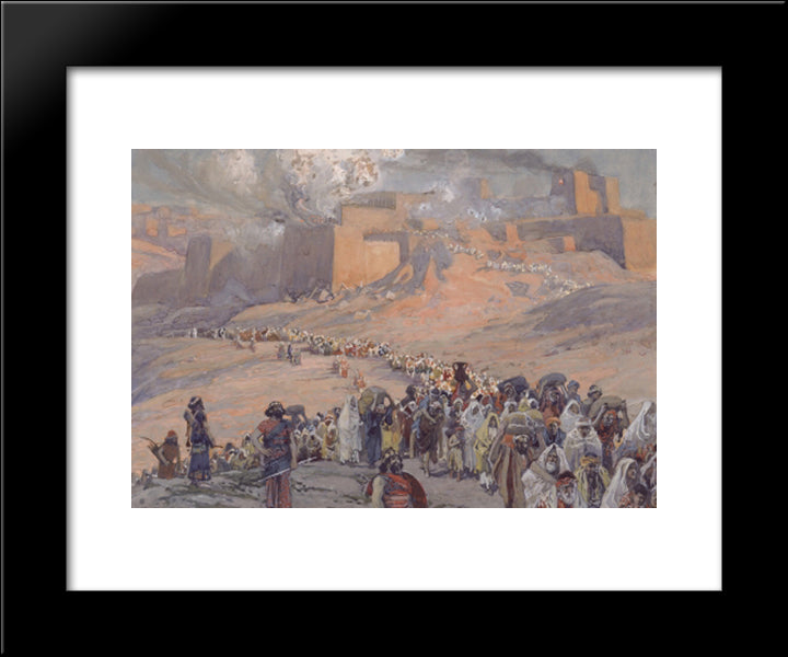 The Flight Of The Prisoners 20x24 Black Modern Wood Framed Art Print Poster by Tissot, James