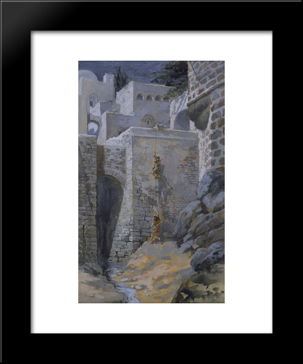 The Flight Of The Spies 20x24 Black Modern Wood Framed Art Print Poster by Tissot, James