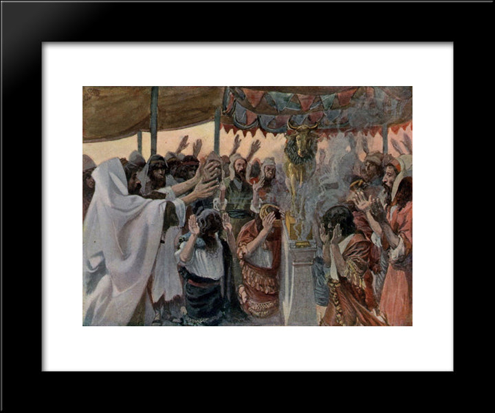 The Golden Calf, As In Exodus 20x24 Black Modern Wood Framed Art Print Poster by Tissot, James