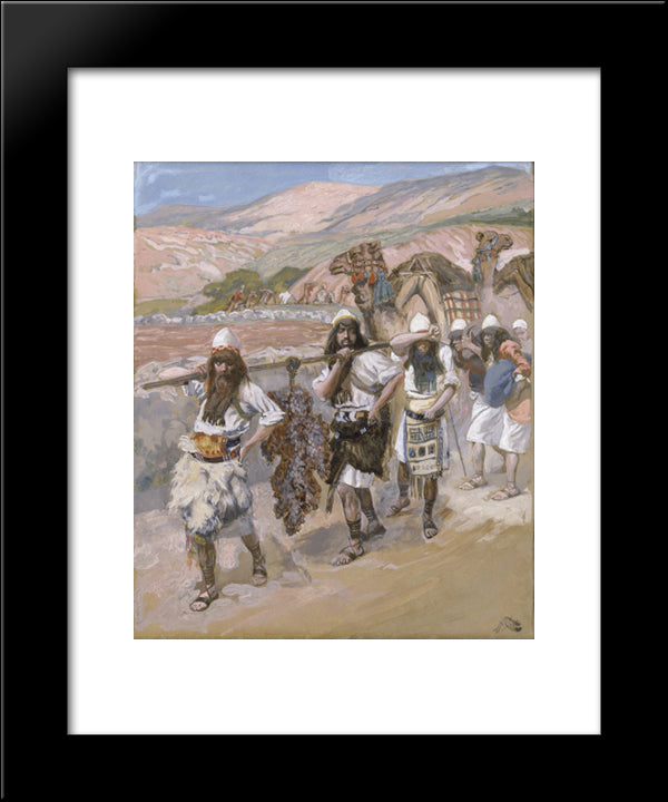 The Grapes Of Canaan 20x24 Black Modern Wood Framed Art Print Poster by Tissot, James