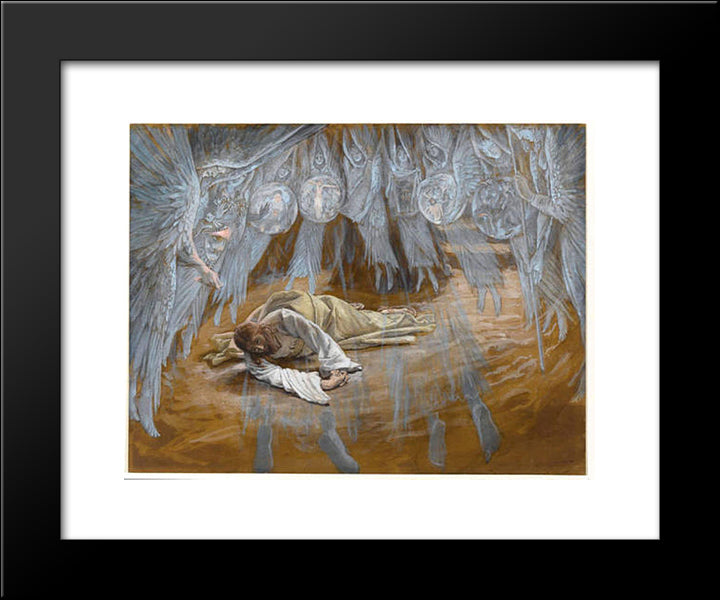 The Grotto Of The Agony 20x24 Black Modern Wood Framed Art Print Poster by Tissot, James