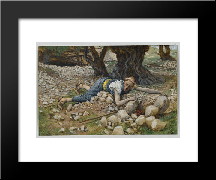 The Hidden Treasure, Illustration From 'The Life Of Our Lord Jesus Christ' 20x24 Black Modern Wood Framed Art Print Poster by Tissot, James