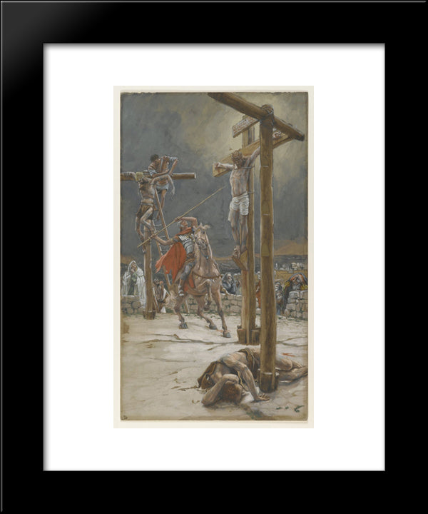 The Strike Of The Lance (Le Coup De Lance) 20x24 Black Modern Wood Framed Art Print Poster by Tissot, James