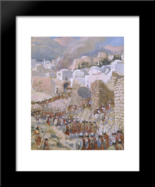 The Taking Of Jericho 20x24 Black Modern Wood Framed Art Print Poster by Tissot, James