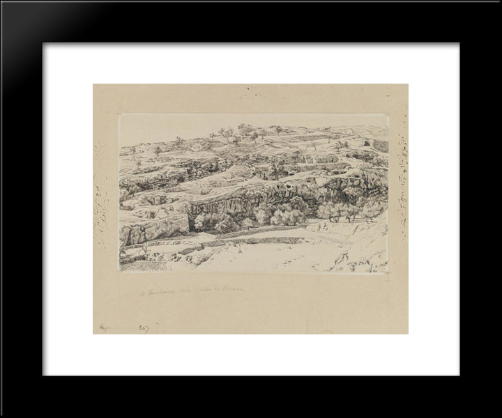 The Tombs In The Valley Of Hinnom 20x24 Black Modern Wood Framed Art Print Poster by Tissot, James