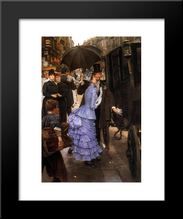 The Traveller 20x24 Black Modern Wood Framed Art Print Poster by Tissot, James