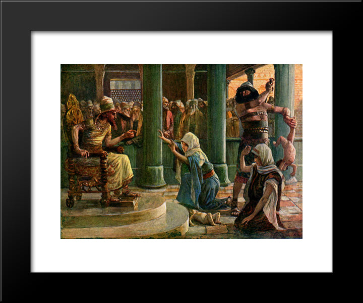 The Wisdom Of Solomon 20x24 Black Modern Wood Framed Art Print Poster by Tissot, James