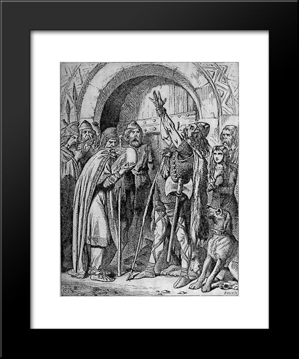 Victorian Book Illustration 20x24 Black Modern Wood Framed Art Print Poster by Tissot, James