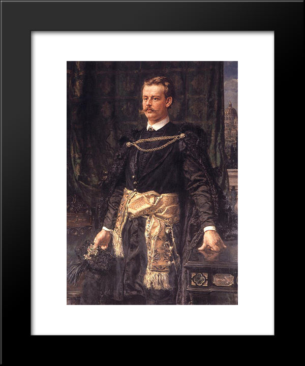 Artur Potocki 20x24 Black Modern Wood Framed Art Print Poster by Matejko, Jan