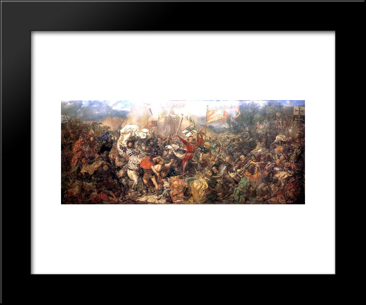 Battle Of Grunwald 20x24 Black Modern Wood Framed Art Print Poster by Matejko, Jan