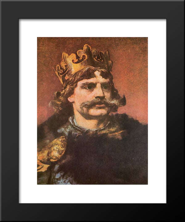 Boleslaw The Brave 20x24 Black Modern Wood Framed Art Print Poster by Matejko, Jan