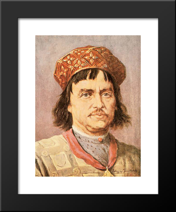 Boleslaw The Chaste 20x24 Black Modern Wood Framed Art Print Poster by Matejko, Jan