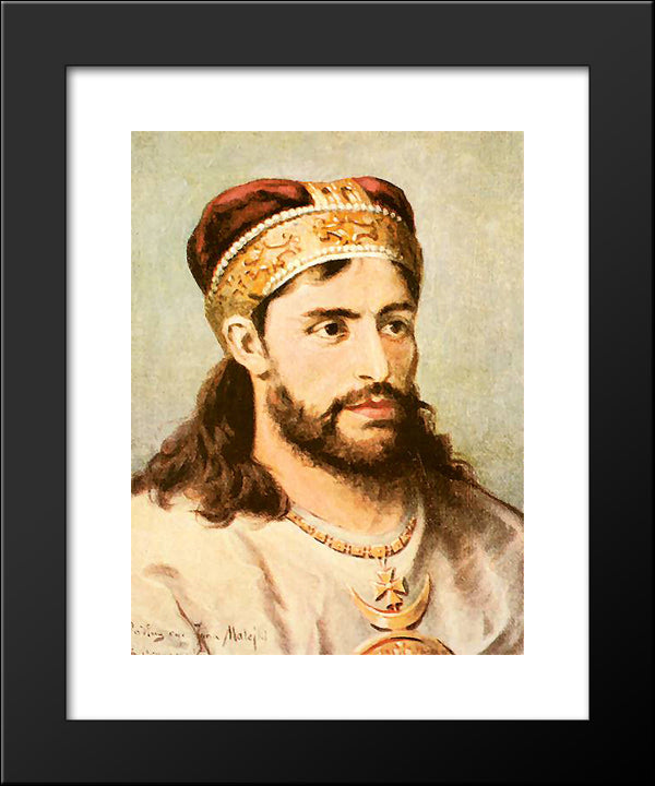 Casimir The Just 20x24 Black Modern Wood Framed Art Print Poster by Matejko, Jan