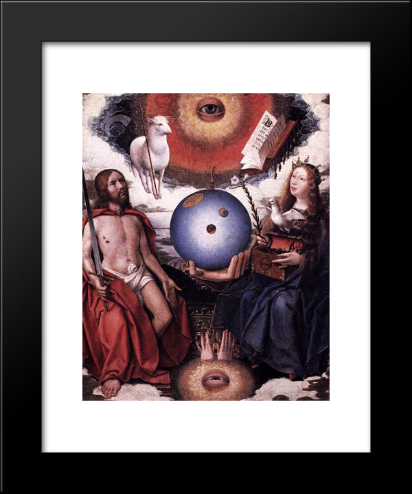Allegory Of Christianity 20x24 Black Modern Wood Framed Art Print Poster by Provoost, Jan
