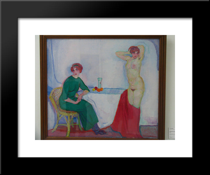 Composition (Earthly And Heavenly Love) 20x24 Black Modern Wood Framed Art Print Poster by Sluyters, Jan