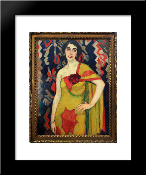Woman 20x24 Black Modern Wood Framed Art Print Poster by Sluyters, Jan