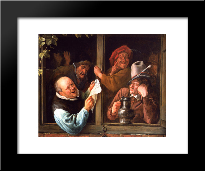 Rhetoricians 20x24 Black Modern Wood Framed Art Print Poster by Steen, Jan