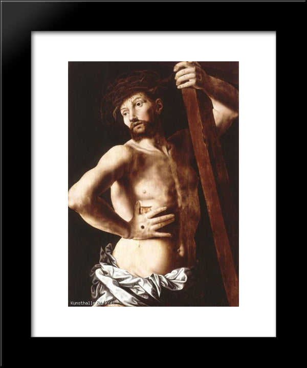 Christ 20x24 Black Modern Wood Framed Art Print Poster by Hemessen, Jan van