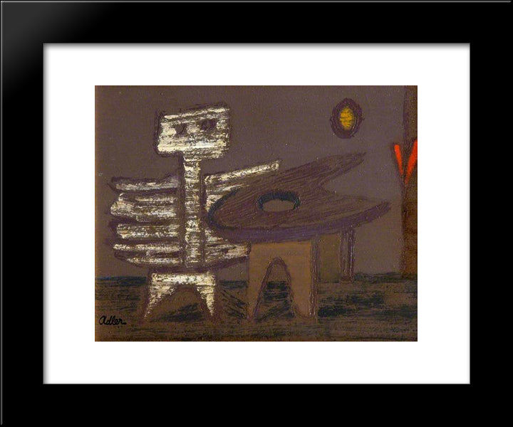 Composition 20x24 Black Modern Wood Framed Art Print Poster by Adler, Jankel