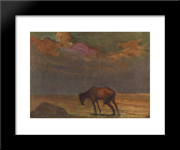 Gloomy Hungarian Fate 20x24 Black Modern Wood Framed Art Print Poster by Tornyai, Janos