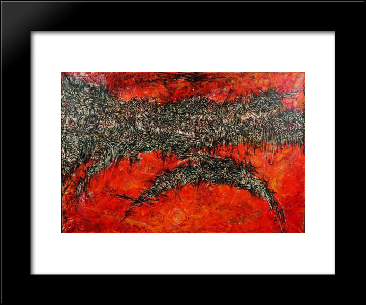 Waanswu 20x24 Black Modern Wood Framed Art Print Poster by Serpan, Jaroslav