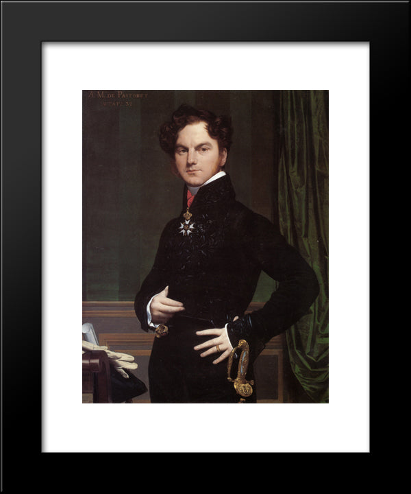 Amedee-David, The Comte De Pastoret 20x24 Black Modern Wood Framed Art Print Poster by Ingres, Jean Auguste Dominique