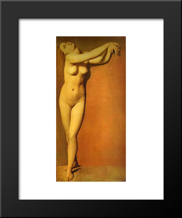 Angelica. Study For The Roger Delivering Angelica 20x24 Black Modern Wood Framed Art Print Poster by Ingres, Jean Auguste Dominique