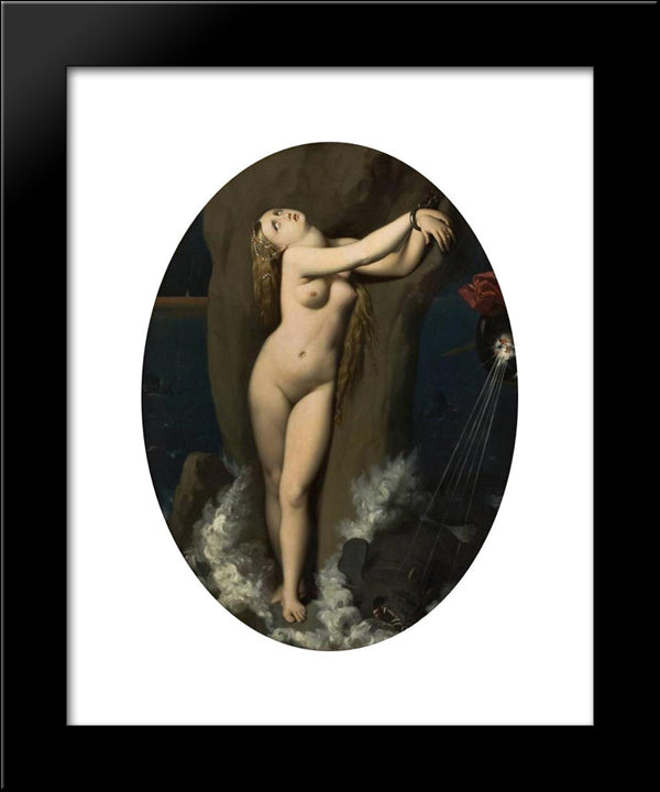 Angelica In Chains 20x24 Black Modern Wood Framed Art Print Poster by Ingres, Jean Auguste Dominique