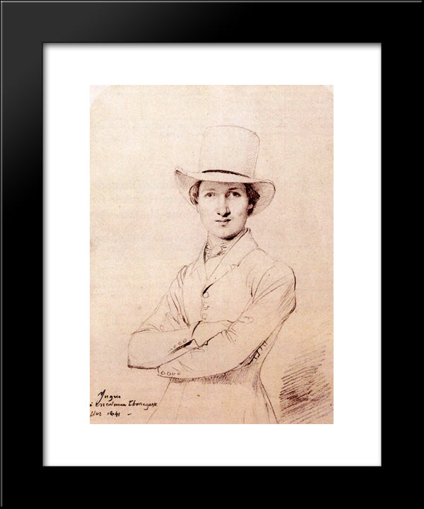 Antoine Thomeguex 20x24 Black Modern Wood Framed Art Print Poster by Ingres, Jean Auguste Dominique