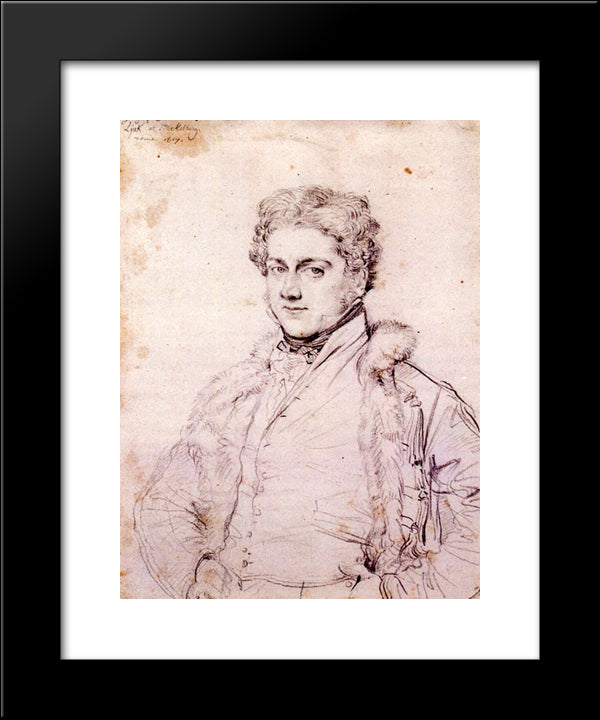 Charles Robert Cockerell 20x24 Black Modern Wood Framed Art Print Poster by Ingres, Jean Auguste Dominique
